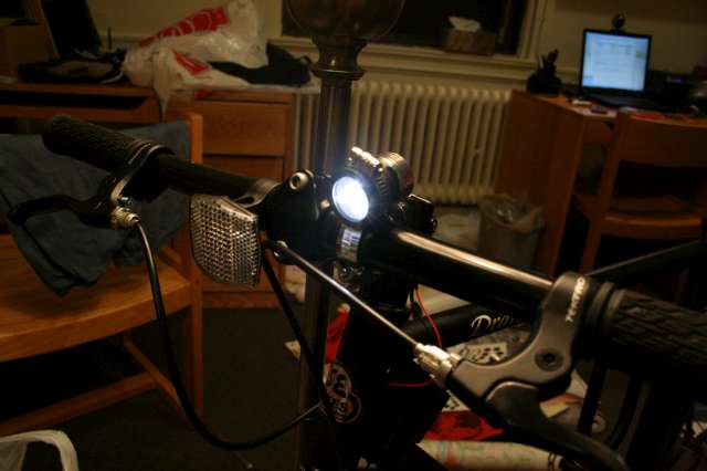 bike light on